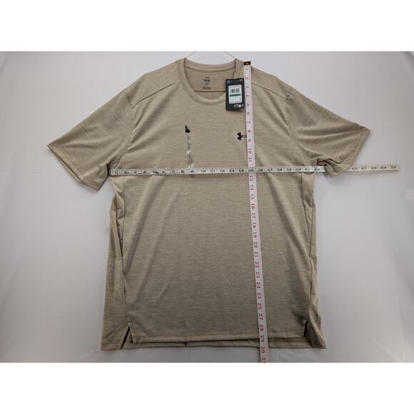 NWT Under Armour Men's UA Tech Vent Short Sleeve in City Khaki sz Large - Picture 7 of 7